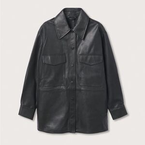 Genuine Leather Mango Overshirt New